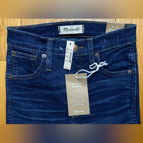 NWT Madewell 10” High-Rise Skinny Jeans Size 23 - Picture 3 of 6